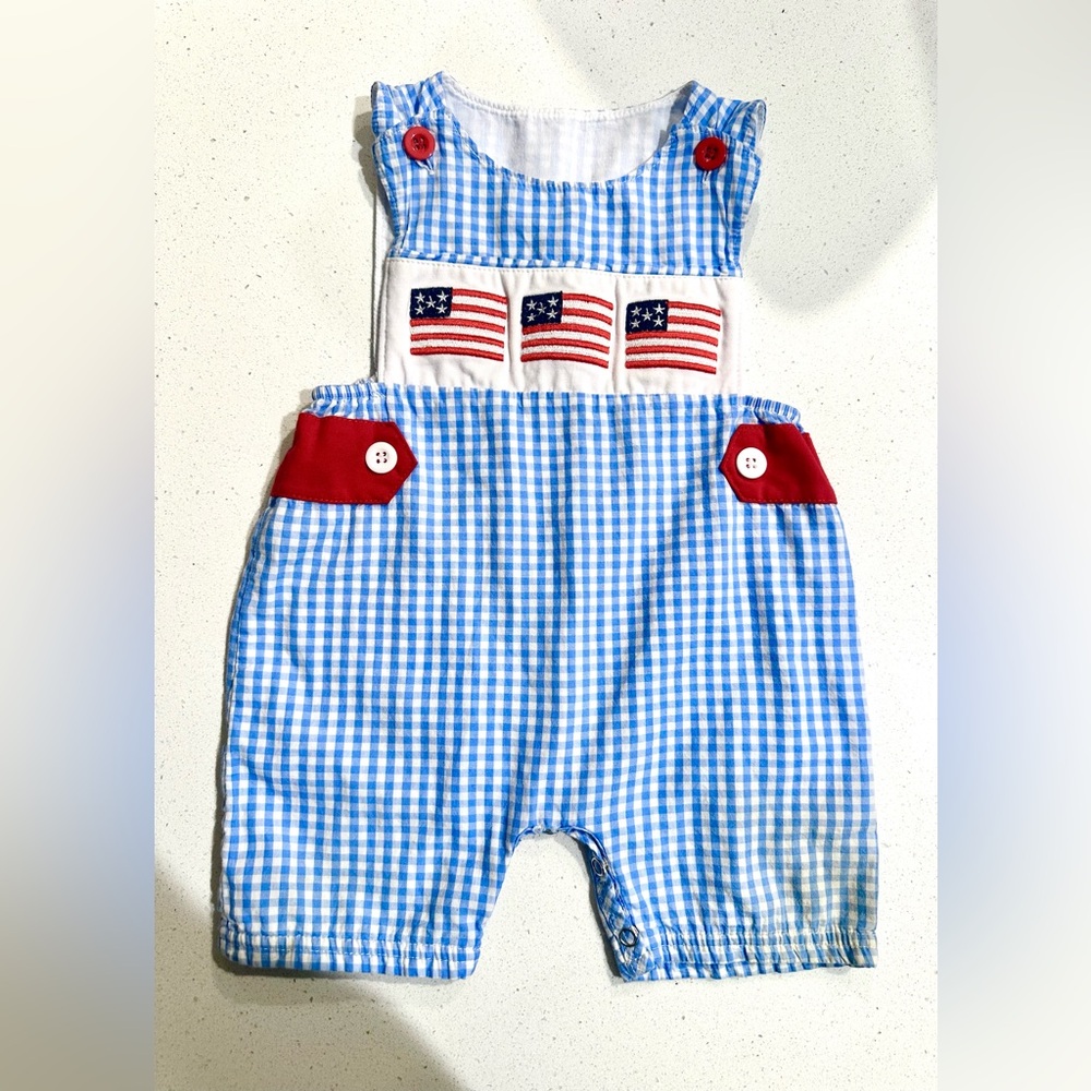 Independence Day Romper – Size: 12 Months (Abby & Evie)
